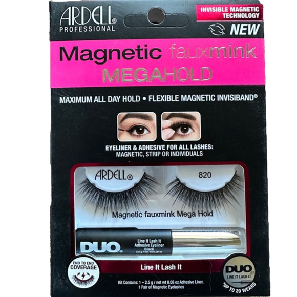 New 3 packs Ardell Magnetic Fauxmink Megahold Black‎ Lashes - Picture 2 of 3